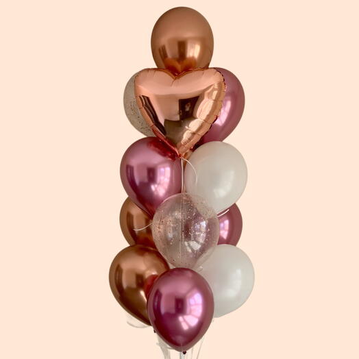 Набор Шаров гелий 13 штук металлик. Set of helium balloons 13 pcs chrome