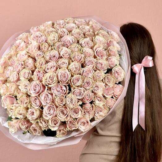 Букет из 101 эквадорской розы Pink mondial | Букет цветов