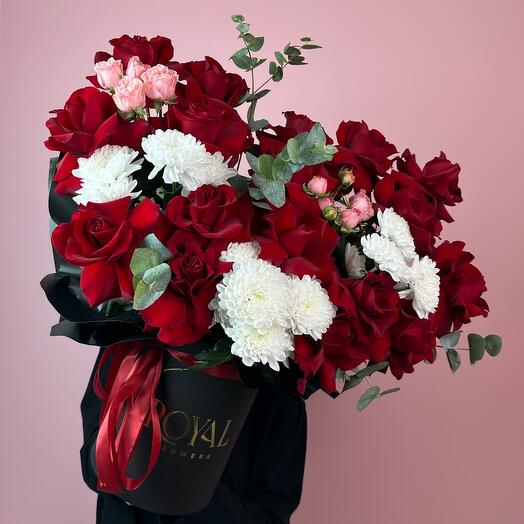 Сборная композиция из французских роз