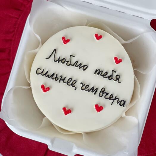 Бенто торт "Люблю тебя"