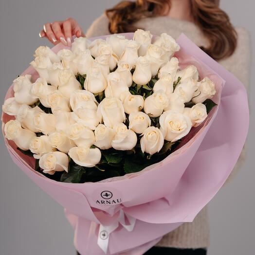 Букет из 51 нежной розы Mondial