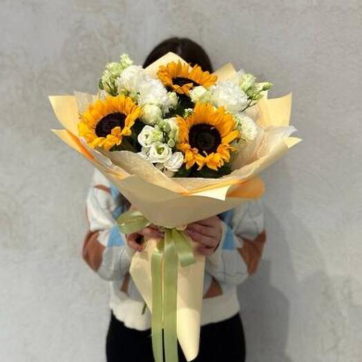 Ramo de autor con girasol