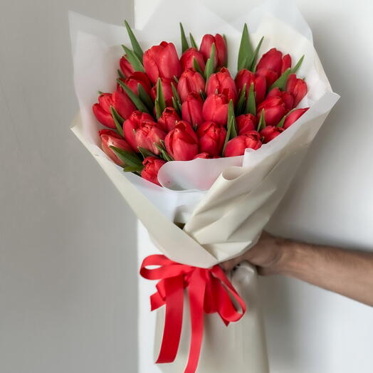 Scarlet Red Tulip Bouquet