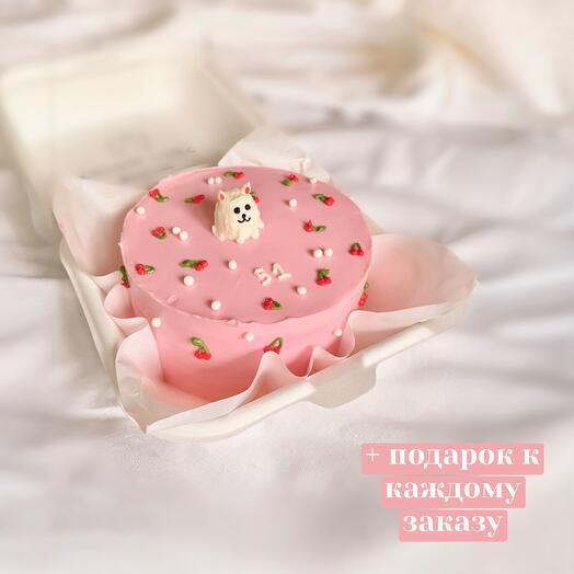 Бенто торт с кремовыми зверюшками