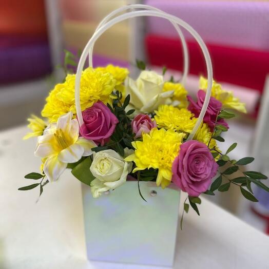 Flores en una bolsa