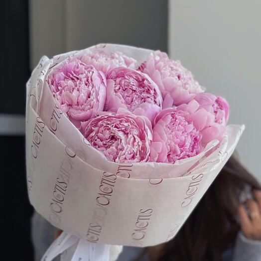 Моно-букет ПИОНЫ 7шт