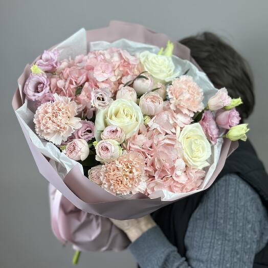 Bouquet of Pink lace with hydrangea