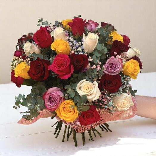 Rosas multicolor