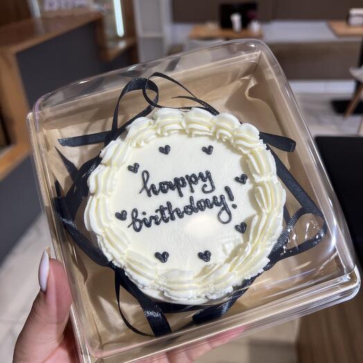 Бенто торт Happy birthday black