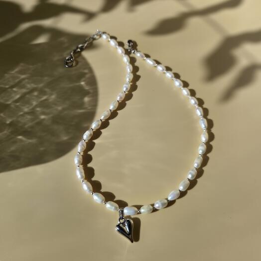 Колье Silver heart