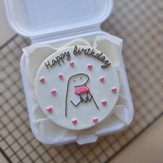 Бенто торт с Флорком, цветами, happy birthday