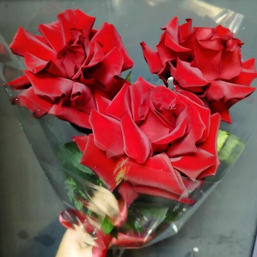 Букет алых французских роз