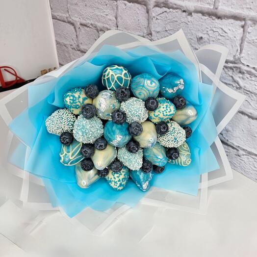 Букет 21 клубника в бельгийском шоколаде арт. 4012