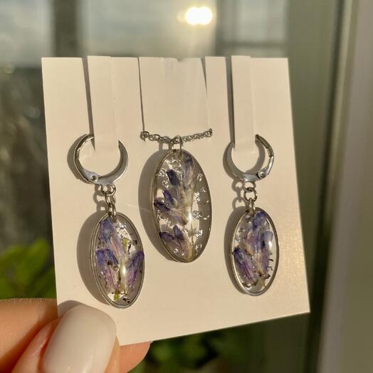 Украшения из смолы синие