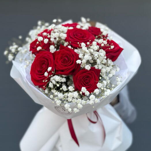 Ramo pequeño rojo y blanco