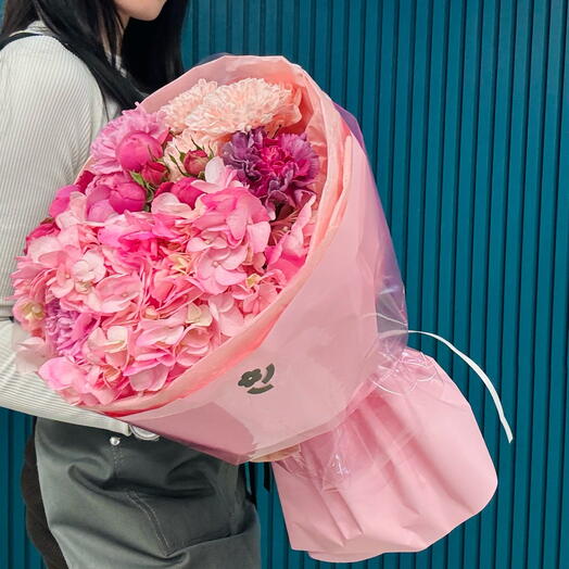 Букет зефирка в розовом