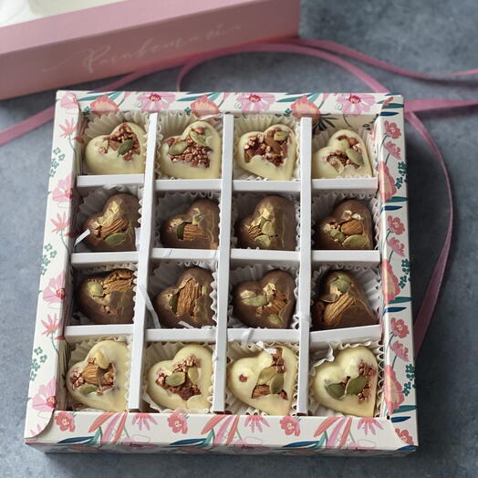 Подарочный набор Шоколад ручной работы Подарок близким на годовщину (16 шт🍫)