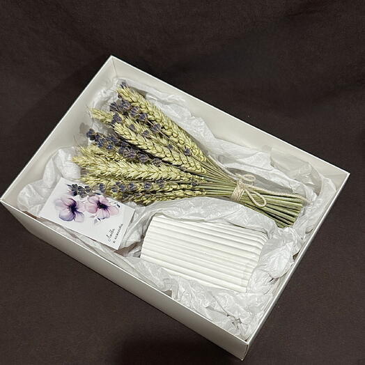 Подарочный набор «Гармония полей» (лаванда /колоски / пшеница)🌾