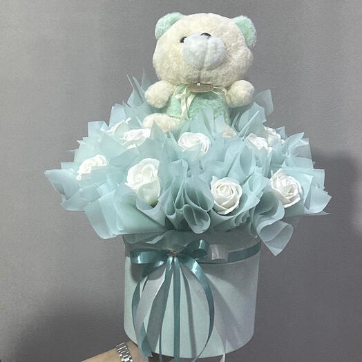 Коробка с  мыльными розами