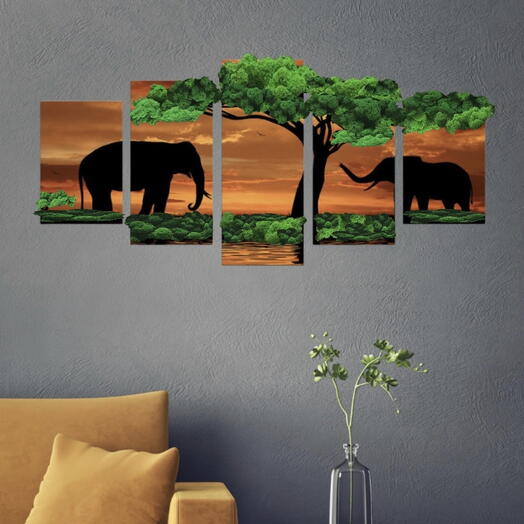 Модульная картина со мхом