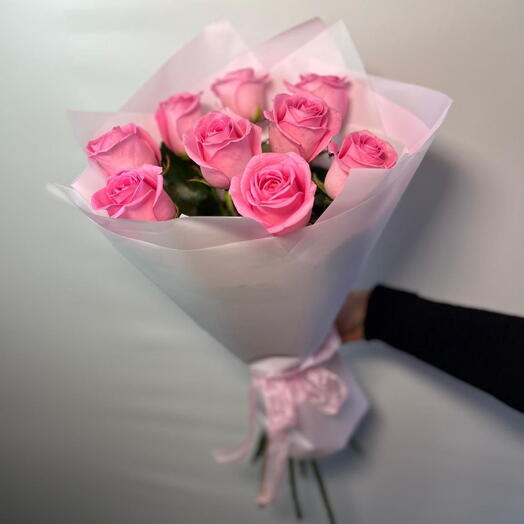 Букет розовых роз 💐