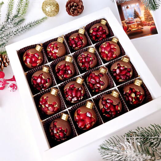 Гранат в шоколаде 16 штук новый год Рождество новогодний подарок
