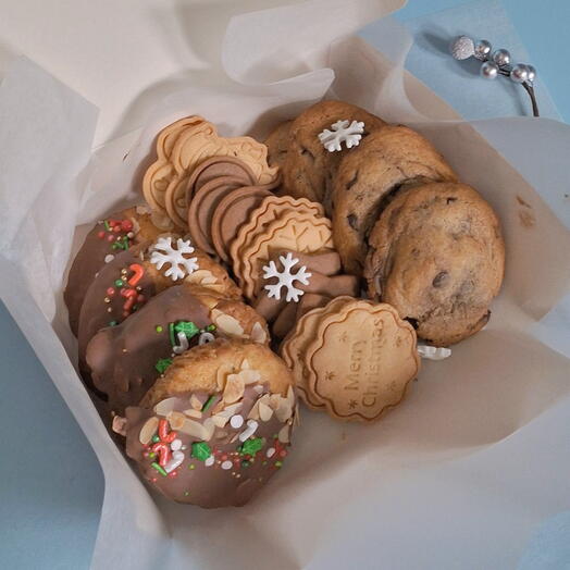 Новогодний набор печенья ассорти, средний