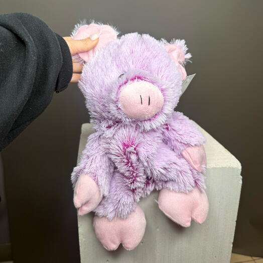 Мягкая игрушка Свинка розовая мягкая с молнией