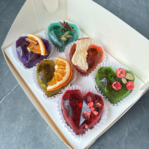 Подарунковий набір чайних бомб»6 сердець"