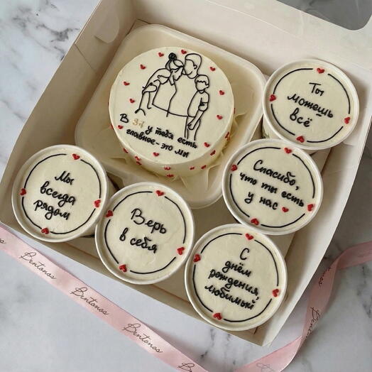Комбо набор бенто+5cake to go на день рождения мужу и папе