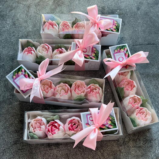 Зефирные тюльпаны 5шт