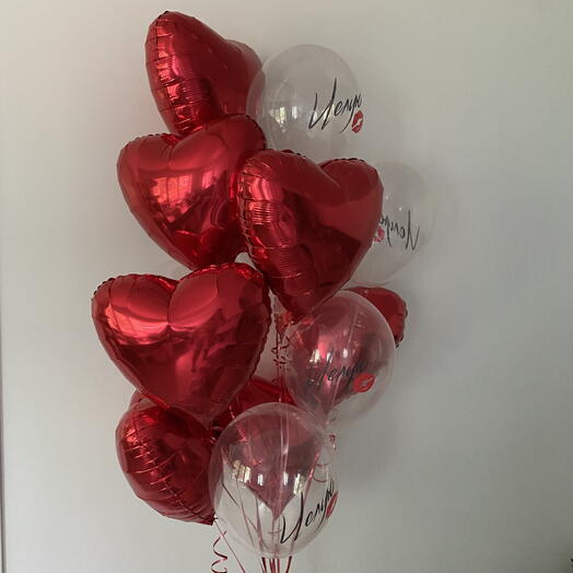 Фонтан красные сердца и прозрачные Целую💋