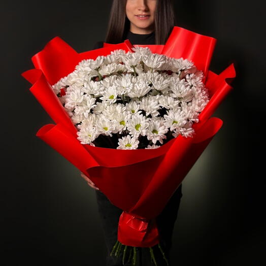 Букет из 15 кустовых хризантем