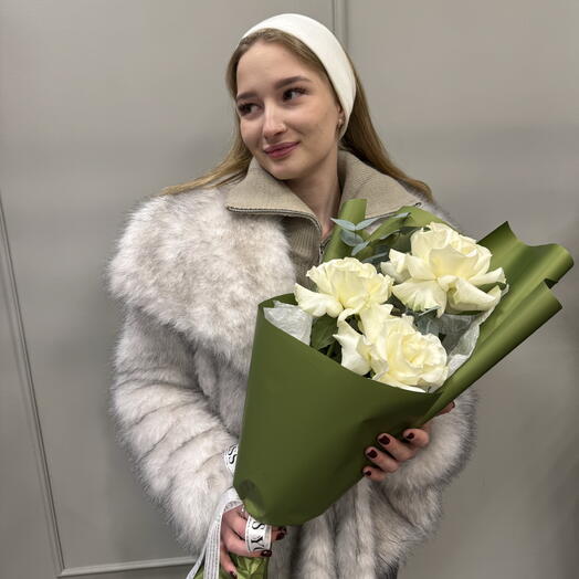 Букет из белых французских роз