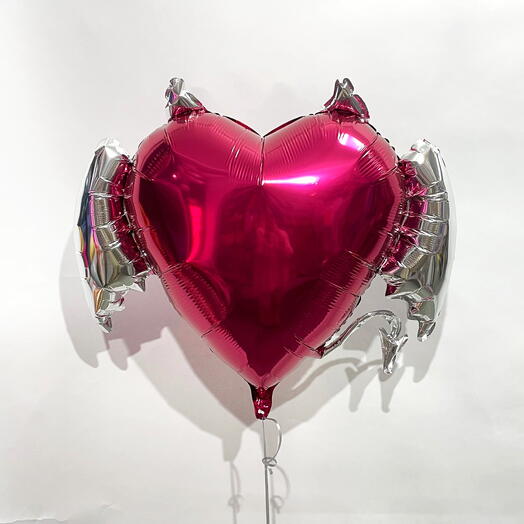 Шар сердце 76см "В тихом омуте" с гелием