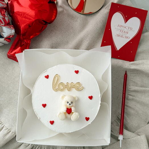 Бенто торт с мишкой love
