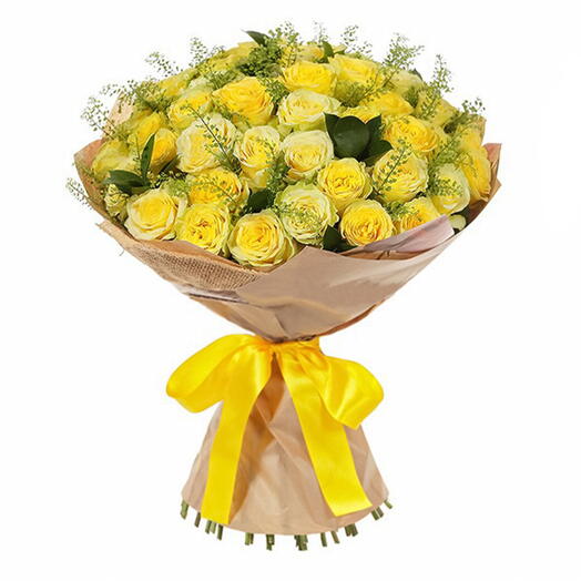 Шикарный букет Жёлтых Роз (51 роза)