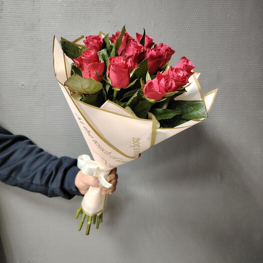 11 роз 50 см