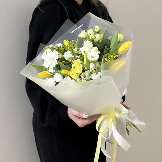 Букет с тюльпаном «Солнечный День»