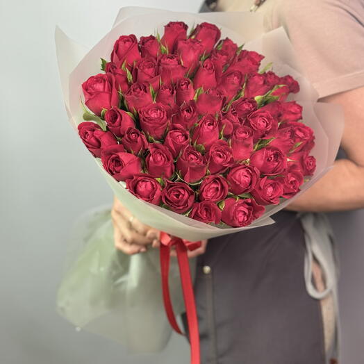 51 rosa roja 40 cm