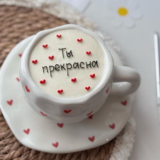 Торт в кружке на 8 марта