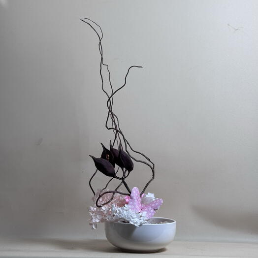 Икебана «Касуми» из натуральных материалов