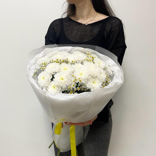 Букет с ромашкой и хризантемой 🌼