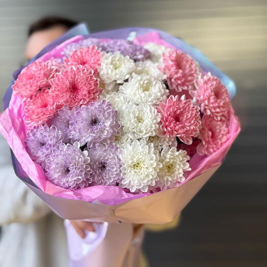 -15%АКЦИЯ🌼Монобукет Кустовых Хризантем🌷💝/ алтай / цветы уфа/ доставка в уфе