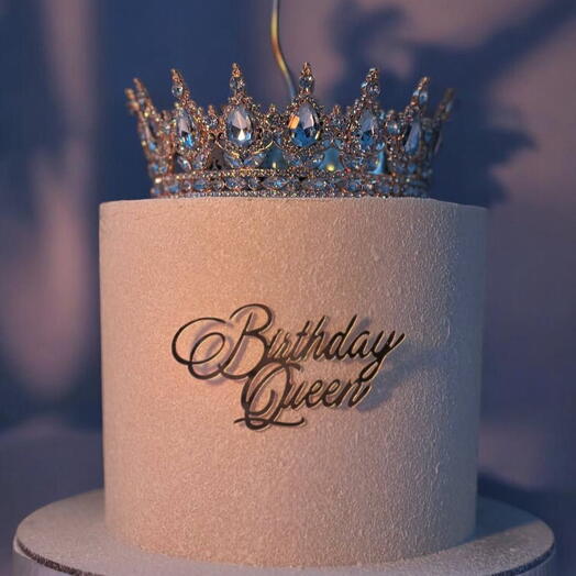 Торт с короной и блестками Birthday queen 2 кг