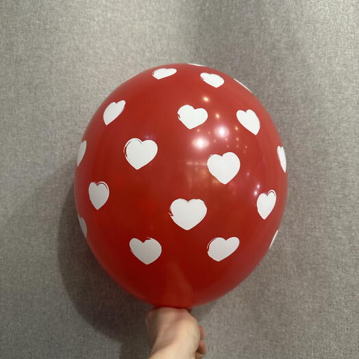 Шар красный в сердечко