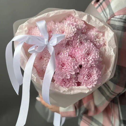 🌸«Хризантема Бантик» букет стойкий