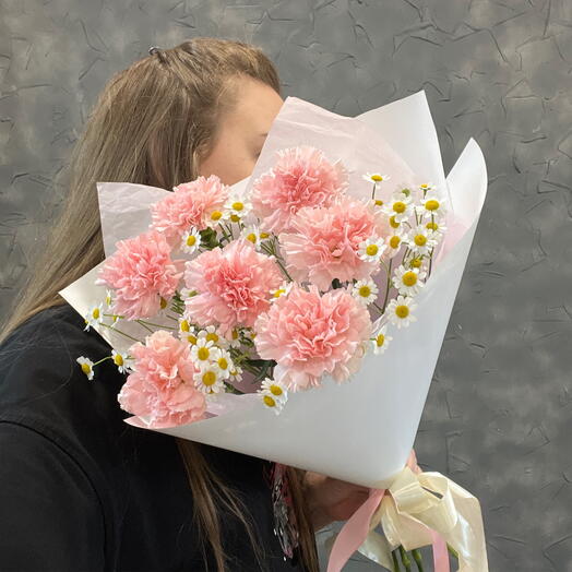 Диантусы (7) + ромашки