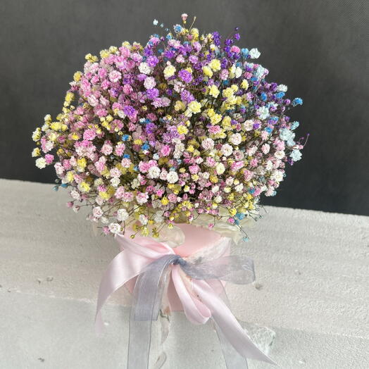 Коробочка с гипсофиллой 🎀