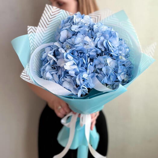 Букет голубых гортензий, 3шт, голубой 💙 , арт 11 Flower Perfect